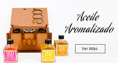 aceites aromatizados 900 e caja madera